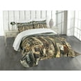thumbnail image 3 of Ambesonne Urban Quilted Bedspread Set 3 Pcs, Melbourne City Australia, Queen Size, Multicolor, 3 of 5