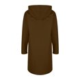 thumbnail image 4 of cocolona Womens Hoodie Sweatshirt Coat Fall Winter Full Zip Long Jacket Fashion Casual Oversized Outwear with Pockets, on Clearance, 4 of 7