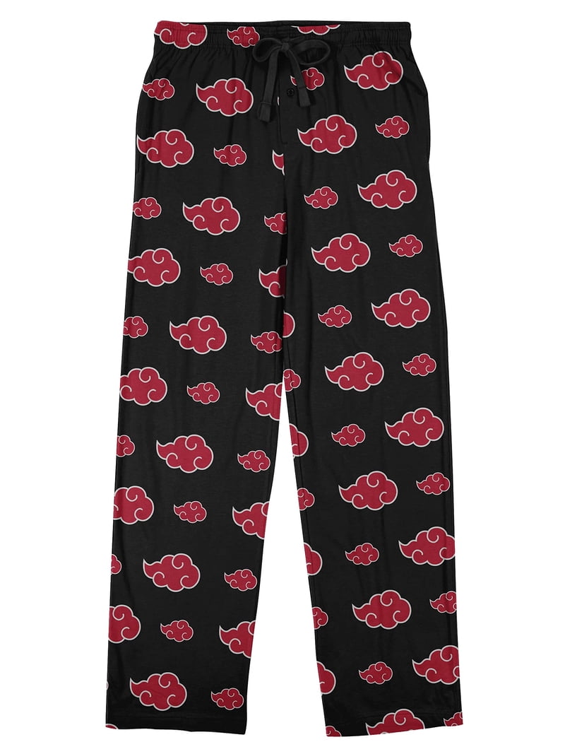 Naruto Shippuden Akatsuki Cloud Symbol Men's Anime Sleepwear