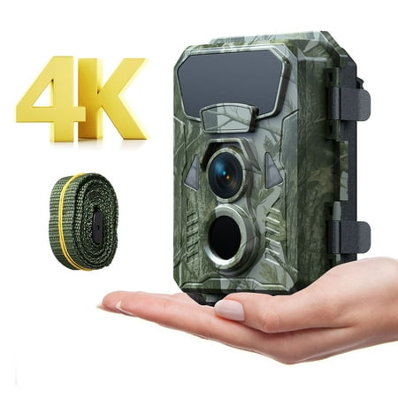 CAMPARK Trail Camera 48MP 4K Game Hunting Deer Camera with Infrared Night Vision Waterproof 120° Wide Angle Motion Activated Trail Security Cam for Wildlife Monitoring