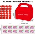 thumbnail image 2 of 24 Piezas de Bolsas para Dulces de Cumpleaños Fiestas Infantiles,cajas de regalo para fiestas de papel con asa,para Cumpleaños, Bodas, Embalajes, Regalos,Navidad, 2 of 4
