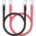 thumbnail image 1 of shiyou-Battery Cable 8 AWG 8 Gauge Wire Made with Tinned Copper Wire Battery Power Inverter Cables with 5/16" Lugs Terminals for Solar Panel Automotive Motorcycle RV Marine 4ft/1.2m, 1 of 4