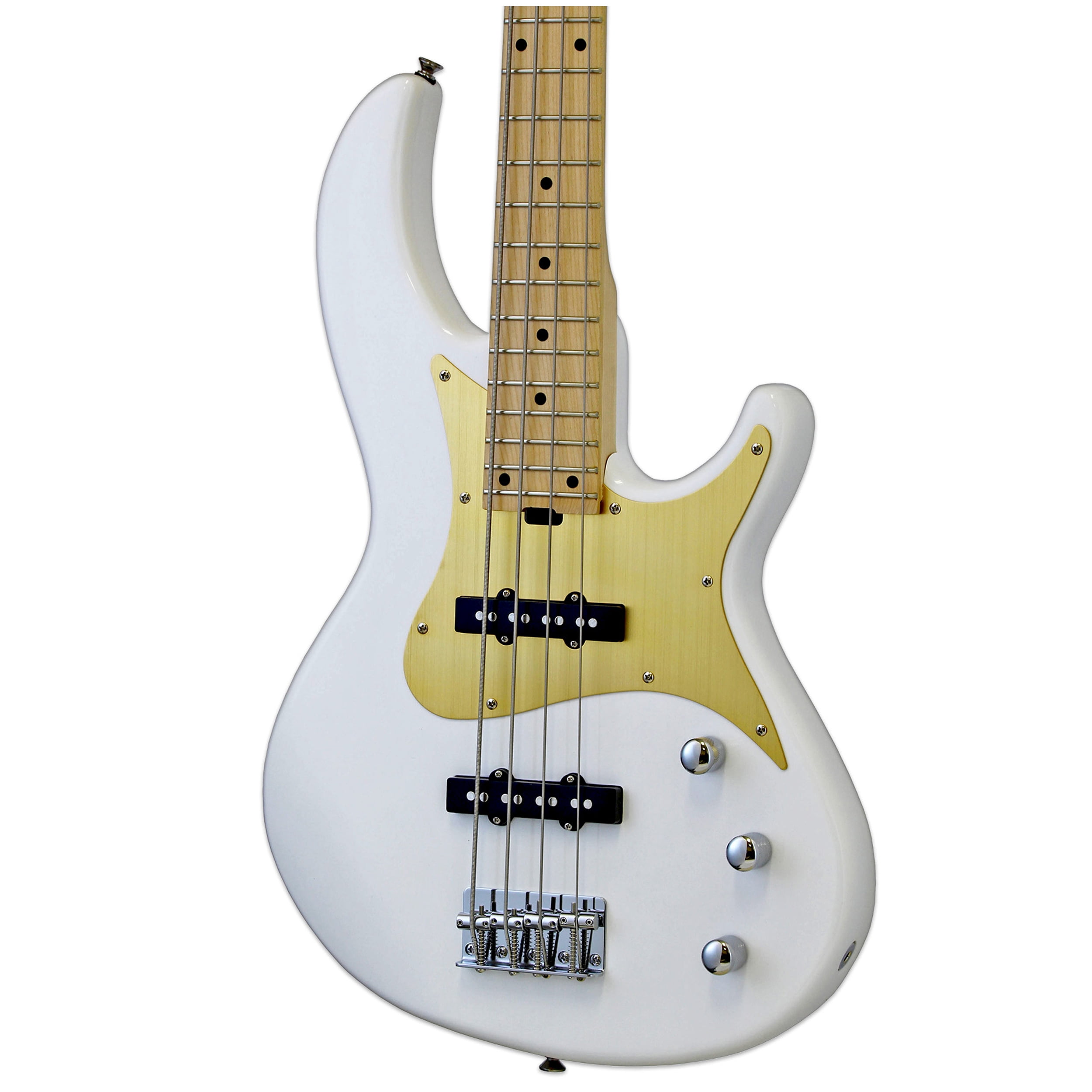 Aria Pro II Electric Bass Guitar White