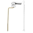 thumbnail image 1 of Miangastore 1 Set Toilet Handle Replacement Side Mount Toilet Flush Lever With Stainless Steel Flapper Chain For Most Toilet Tanks, 1 of 8