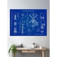thumbnail image 2 of Skylab Space Station (Blueprint) Poster Wall Art, Modern Wall Decor, 24x36 UNFRAMED, 2 of 3