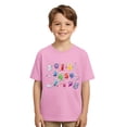 thumbnail image 5 of WOYY Short Sleeve T Shirt for Girls Kids Casual Knit Round Neck Graphic Tee, Sizes 1-13, 5 of 6