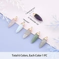 thumbnail image 2 of Colgante de cuarzo con piedras preciosas de 6 colores, collar de piedra facetada de cuarzo para hacer joyas, collar y pulsera, 6 piezas/juego, 2 of 7
