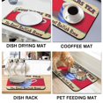 thumbnail image 4 of Coffee Mat, Coffee Vintage Red Coffee Bar Mat for Countertop, Rubber Backed Dish Drying Mat for Counter, Absorbent Coffee Bar Accessories Fit Under Coffee Maker Espresso Me Machine 18x24in, 4 of 7