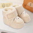 thumbnail image 2 of Otqutp Baby Boys Fuzzy Thick House Booties Sherpa Faux Fu𝗿 Lined Cozy Warm Home Slippers New Born Soft First Walking Shoes, 2 of 9