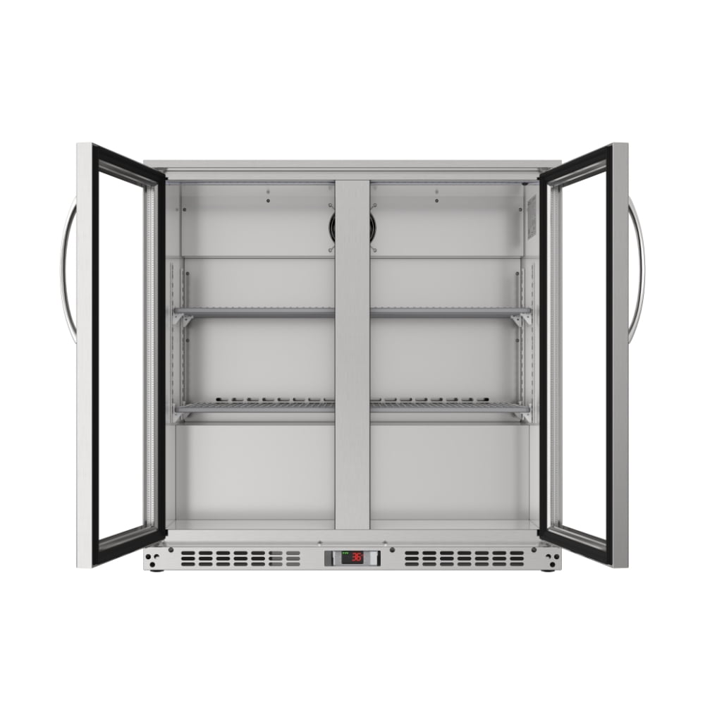 KoolMore 35 in. Two-Door Back Bar Refrigerator – 7.4 Cu. ft.