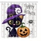 thumbnail image 1 of Juego de cortinas de ducha de calabazas de Halloween, 72.0 x 72.0 in, sombrero de gato de dibujos animados, lunares mágicos, decoración de fiesta, ganchos para cortina de baño incluidos, tela de poliéster impermeable brillar Electrónica, 1 of 5