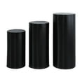 thumbnail image 3 of S SERENABLE 3Pcs Cylinder Plinth Stand Covers Plinth Stand Pillar Covers Cylinder Pedestal Covers for Birthday Party Thanksgiving Wedding black, 3 of 8