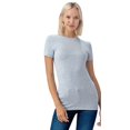 thumbnail image 4 of Simply Fashion Basic Crewneck Short Sleeve T-Shirts - Stretch Cotton Spandex,Hgrey,Small, 4 of 5