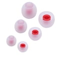 thumbnail image 2 of 6 uds. Auriculares intrauditivos de silicona para reemplazar los auriculares KZ (blanco + rojo), 2 of 8