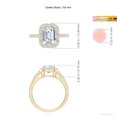 thumbnail image 6 of ANGARA IGI Certified Lab Grown 1.17 Ct Diamond Halo Ring for Women in 14K Yellow Gold (Size-7x5mm| Color-F-G| Clarity-VS) | April Birthstone, Anniversary, Jewelry Gift for Women | Diamond Ring, 6 of 8