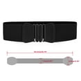thumbnail image 3 of INSPIRE CHIC Women Bowknot Shaped Interlocking Buckle Elastic Belt Waistband Black, 3 of 4