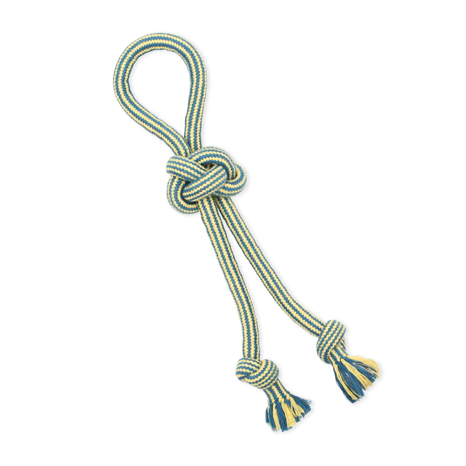 Mammoth Flossy Chews 18" Extra Double-Tug Cotton-blend Chew Dog Toy with Loop Handle, Asst Colors