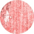 thumbnail image 1 of Ahgly Company Indoor Round Oriental Red Industrial Area Rugs, 4' Round, 1 of 4