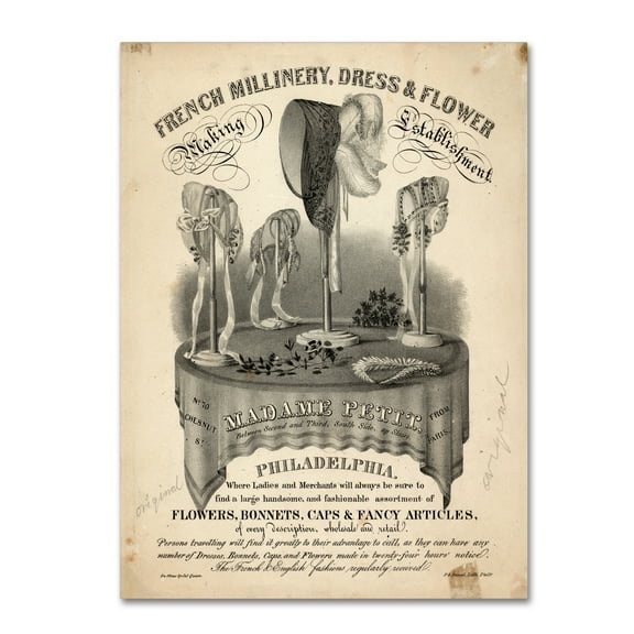 Trademark Fine Art 'French Millinery' Canvas Art by Vintage Apple Collection