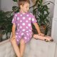 thumbnail image 4 of Balery Purple And White Polka Dot Conjunto de Pijama Infantil de Manga Corta con Estampado – Ropa de Dormir de Algodón Suave-Small, 4 of 6
