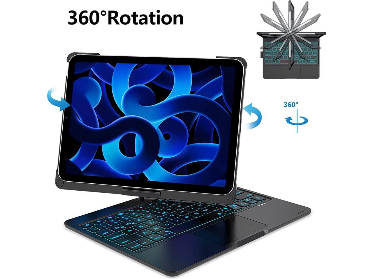 iPad 10th Generation 10.9 inch 2022 Case with Keyboard, Trackpad, Backlit, Rotatable - Touchpad iPad 10th Keyboard Case 10.9" 2022 with Pencil Holder