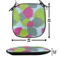 thumbnail image 4 of Exotic Chair Seating Cushion Set of 4, Repeating Botanical Pattern with Tropic Plants Leaves, Seat Pads for Office with Anti-slip Backing, 16"x16", Multicolor, by Ambesonne, 4 of 7