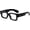 Black, variant on Square Thick Frame Glasses for Women Men Chunky Rectangle Blue Light Glasses Non Prescription Eyeglasses