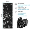 thumbnail image 2 of Black Gothic Sun Moon Flower Pattern Hot Yoga Mat Towel Non Slip for Hot Yoga - Quick-Drying Yoga Mat Cover with 4 Corner Pockets with Travel Bag - Hot Yoga Towel Non Slip 70"x26", 2 of 6