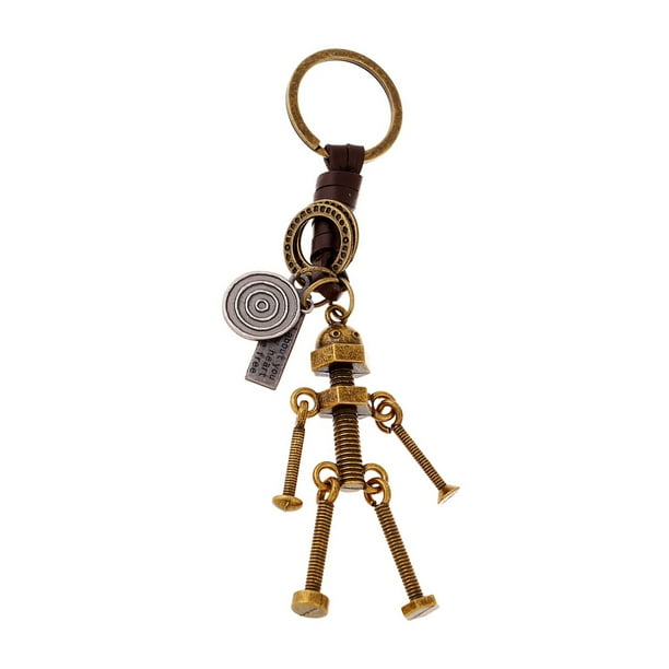 Llaveros retro robot llavero único llavero creativo llavero decoración pequeño regalo para hombres mujeres