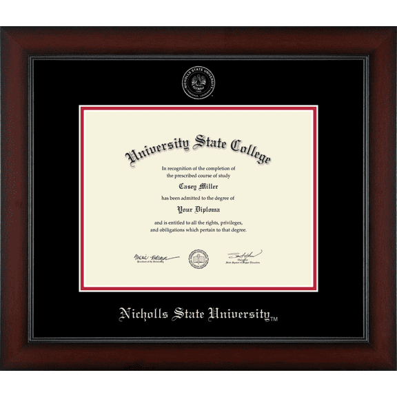 Nicholls State University Diploma Frame, Document Size 11" x 8.5"