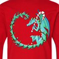 thumbnail image 4 of Inktastic Christmas Dragon with Candy Cane Long Sleeve Youth T-Shirt, 4 of 5