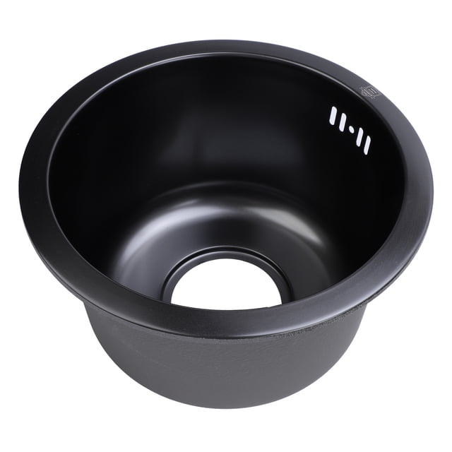 Undermount Kitchen Sink, Stainless Steel Undermount Kitchen Bar Sink with Strainer, 28cm Outer Diameter Single Bowl Kitchen Sink, Small Kitchen Sink for Kitchen Bar RV
