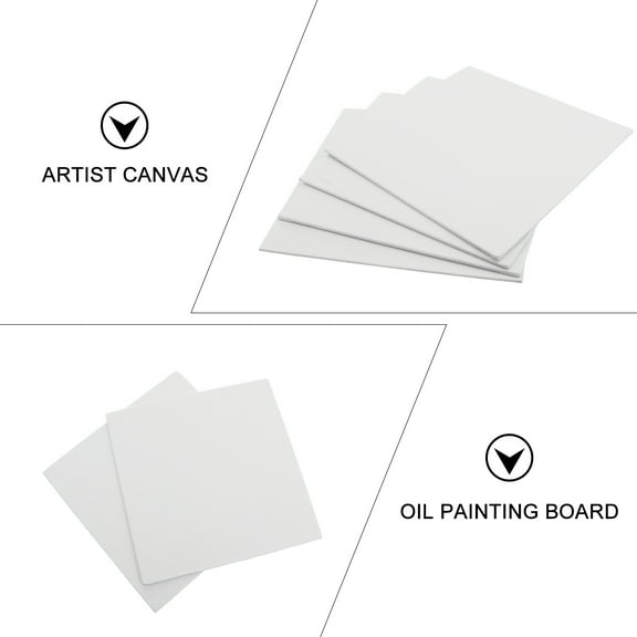 Masteelf White Canvas Panels for Painting Artist Boards with Wood Frame 20x20cm Suitable for All Media