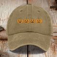 thumbnail image 2 of Halloween Baseball Cap LSQii Fashion Cute Pumpkin Embroidered Halloween Baseball Cap for Women Men Holiday Party Dress Up Fanny Gift Multiple Colors Available, 2 of 3