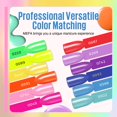 thumbnail image 2 of Kit de esmaltes de uñas en gel MEFA, 12 colores con luz UV, juego de 19 piezas, 2 of 9