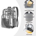 thumbnail image 2 of Mochila transparente PAMANO transparente de alta resistencia para el trabajo universitario, 2 of 7