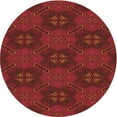 thumbnail image 1 of Ahgly Company Machine Washable Indoor Round Transitional Cranberry Red Area Rugs, 4' Round, 1 of 7