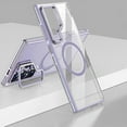 thumbnail image 1 of Magsafe Case For Samsung Galaxy S24 Ultra, Transparent PC Military-Grade Shockproof Protective Cover with Camera Kickstand, 1 of 4