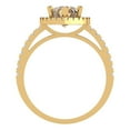 thumbnail image 4 of Halo Engagement Ring for Women - 2.38ct Yellow Moissanite in 18K Yellow Gold Promise Ring, 4 of 6