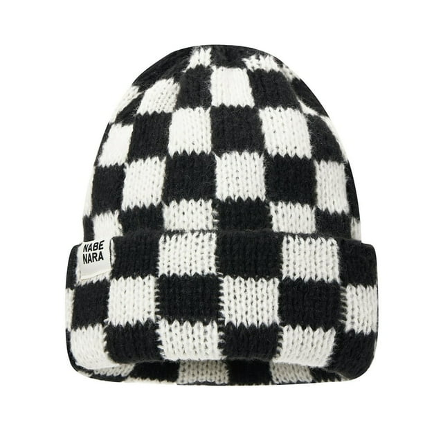Stay Cozy this Winter with Women‘s Checkerboard Skull Caps