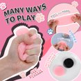 thumbnail image 4 of Taba Squishy Handmade Sticky, Kawaii Biscuits Squishies Fur Ball, Pinch Family Pink Cookie YoYo Squishy Toy Cute Kawaii Stress Relief Toy (Black), 4 of 5