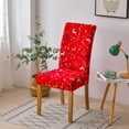 thumbnail image 6 of Cevemin Festive Red Elastic Dining Chair Covers for Christmas - Washable Stretch Chair Protectors with Moose Print, Non-Slip Band for Holiday Parties & Home Decor (36-48cm, Polyester), 6 of 7