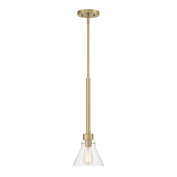 Designers Fountain Willow Creek 7 inch 1-Light Brushed Gold Contemporary Pendant Light, D204M-7P-BG
