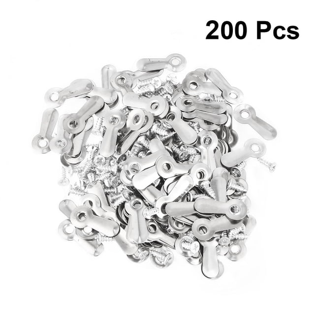 CRAFTHROU 200pcs Picture Framing Accessories Metal Decorative Photo Frame Clips Silver For Fashion Wall Clock