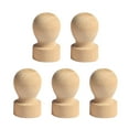 thumbnail image 1 of MIANGASTORE Cachet 2,5 cm Poignée Ronde en Bois Cachet Bricolage pour Scrapbooking Journal d'Artisanat Fournitures d'Artisanat Boutons Ronds en Bois 5 Pcs, 1 of 7