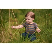 easy-peasy Baby Short Sleeve Henley Bodysuit, Sizes 0-24 Months
