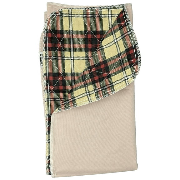2 Pack Bed Pad Washable Incontinence Underpad - Absorbent Stain Masking Urinary Protection for Seniors Children 34 x 36 Plaid