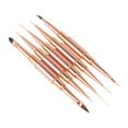 thumbnail image 5 of Unique Bargains 1 Set Double-Ended Nail Art Brushes Kit for Nail Design Gold Tone, 5 of 6