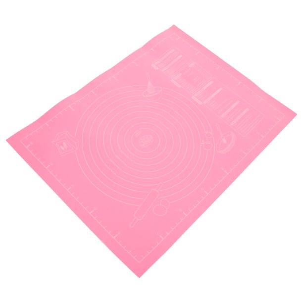 ADDHAT Tapete De Silicona Para Y Extender Masa Con Limpieza Sencilla Color Rosa