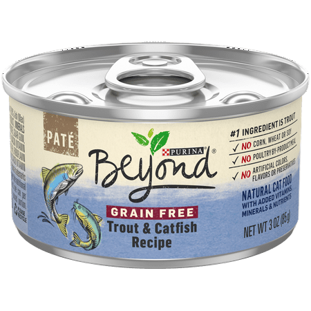 Purina Beyond Grain Free, Natural Pate Wet Cat Food, Grain Free Trout & Catfish Recipe - (12) 3 oz. (Best Food For Crayfish)